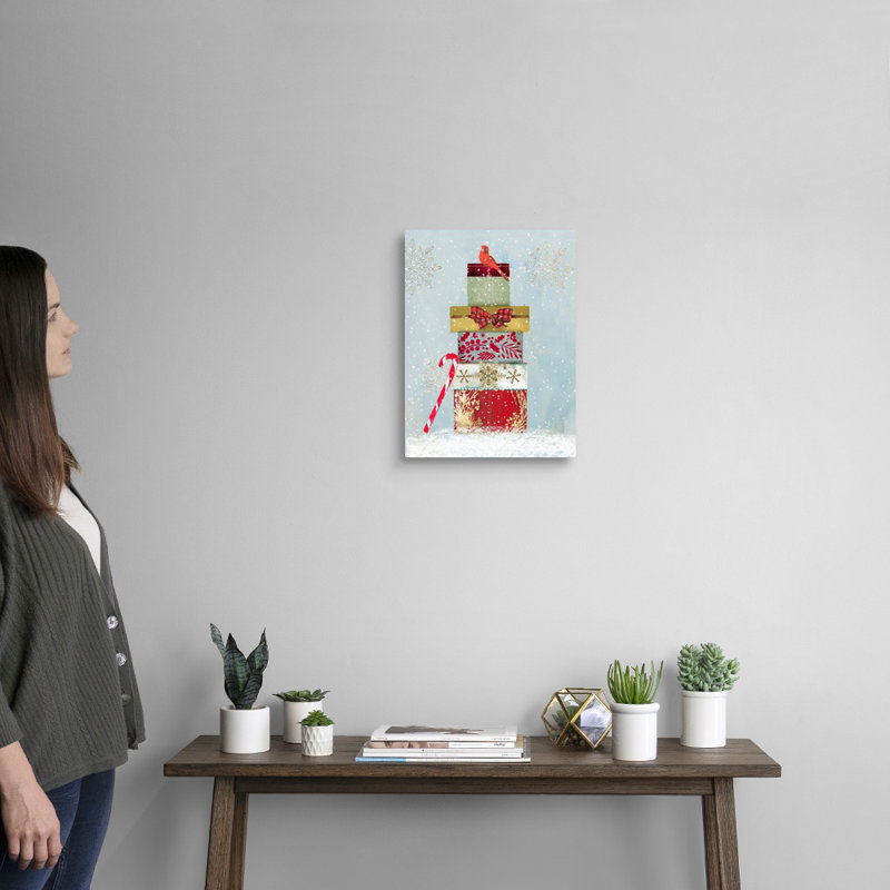 Cadeaux des fêtes-reproduction d’art sur toile, Toile tendue, H 16 po x l 12 po x P 1,25 po
