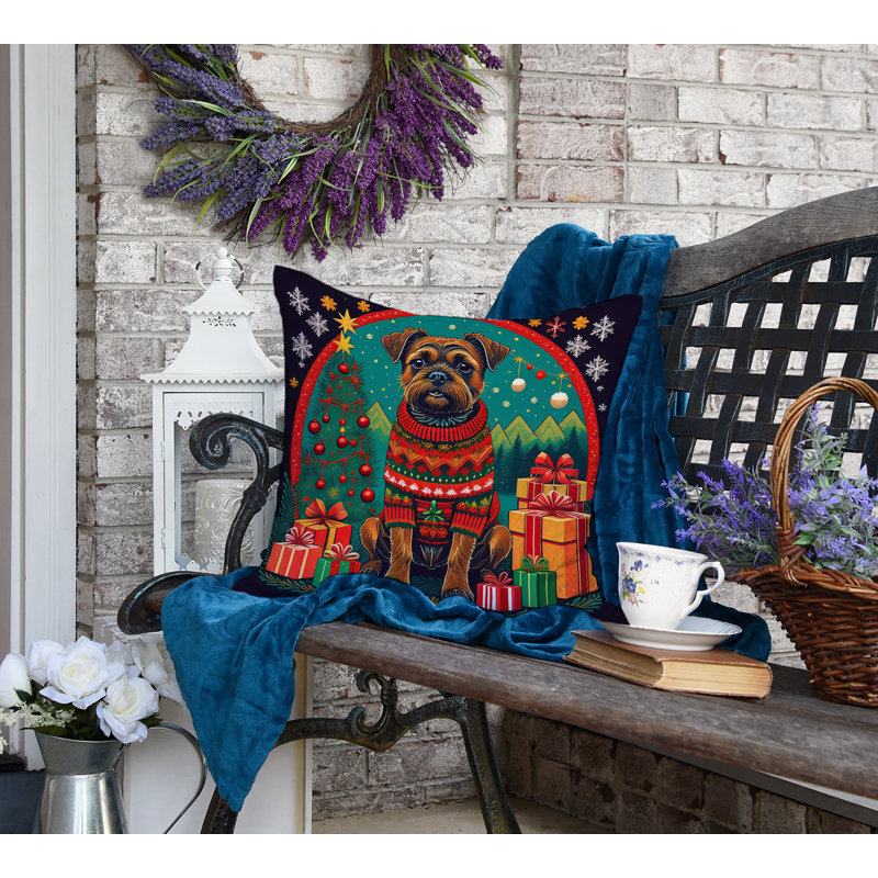  Coussin décoratif intérieur / extérieur en polyester Autre / Sans motif, 18 po x 18 po