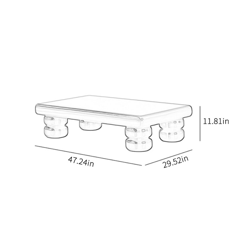 Table basse de style minimaliste de couleur unie