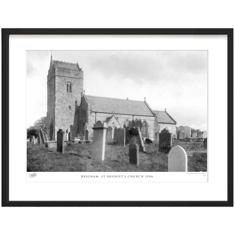 Brigham, St Bridget's Church 1906 by Francis Frith - Single Picture Frame Print, 28cm H x 36cm W x 2.3cm D