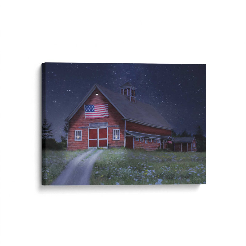«Patriotic Country Night» par Lori Deiter, reproduction d'art, 48 W x 36 H, Does Not Apply, Toile non encadrée