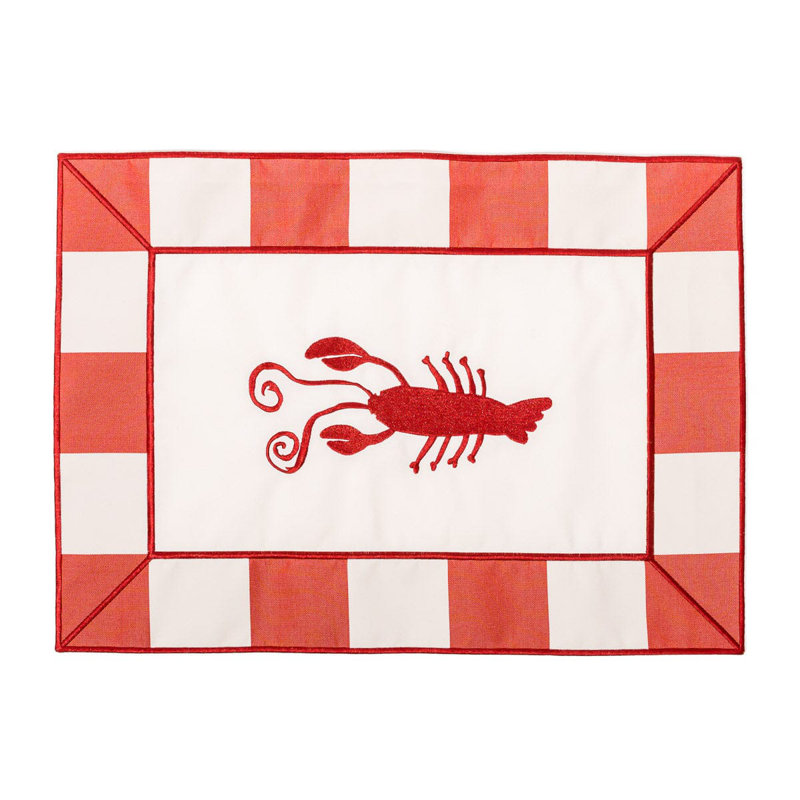 Placemat, Red/White