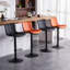 Swivel Upholstered Adjustable Height Counter Stool with Metal Frame-1509911640