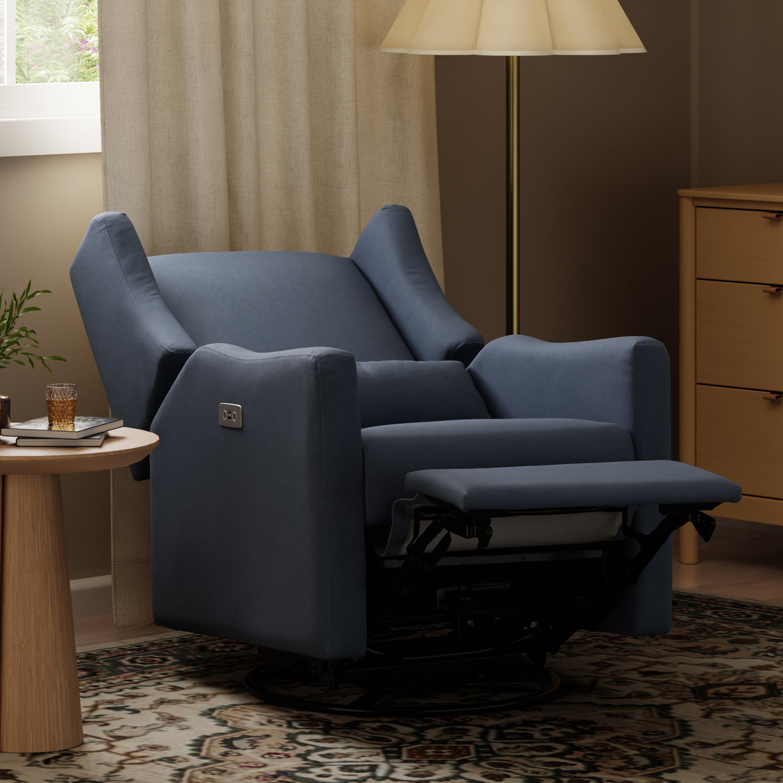 Kiwi Swivel Glider, Navy Eco-Twill