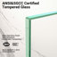 Mortix 54 po X P 74 po H Porte de douche coulissante simple sans cadre en noir mat avec transparent 5/16 po Verre