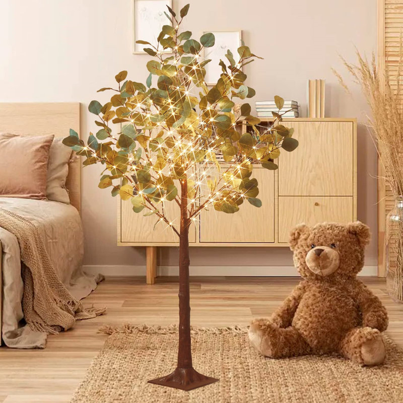 4 ft Lighted Eucalyptus Tree with 160 LEDs