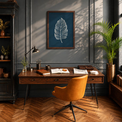 Feathered Leaf Study Botanical - Framed Print