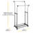 34.5'' Metal Rolling Clothing Rack