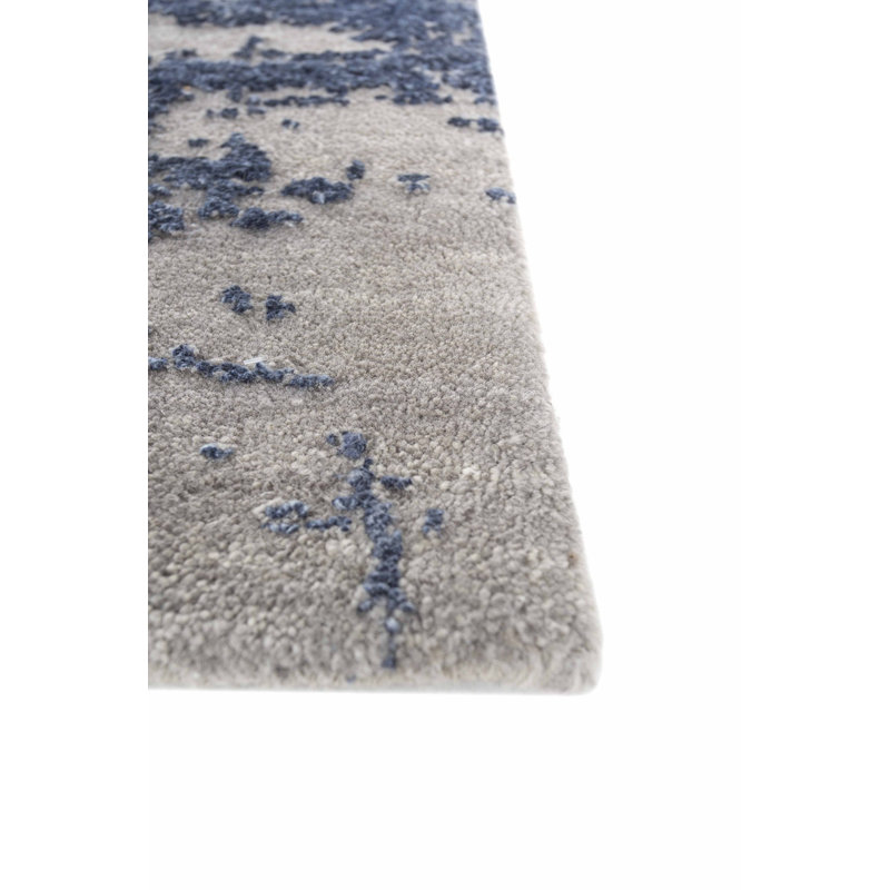 Tapis rectangulaire contemporain en laine noué à la main