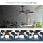 Ventilateur de plafond d'intérieur intelligent de 60 po avec lumières DEL Lucienne-256928610-256928611