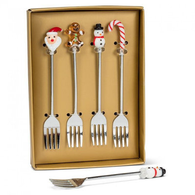 Ensemble de 4 fourchettes format cocktail