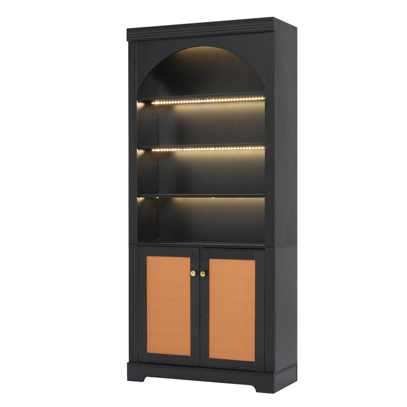 70.8'' Kitchen Pantry, Noir et brun
