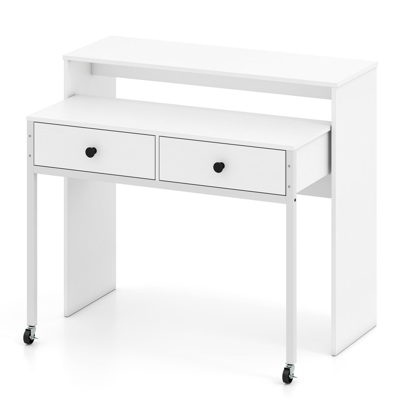 Iron Computer Desk, White