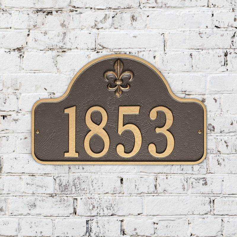 Plaque d'adresse Fleur de Lis, Oui