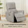 Swivel and Rocker Power Recliner Chair with USB Port Soft Breathable Leather