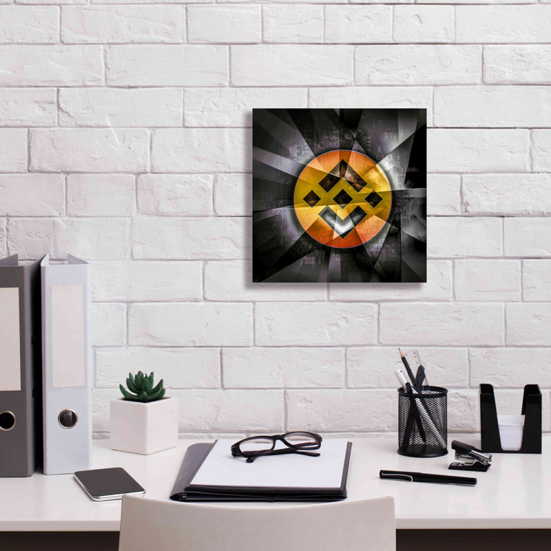 «BNB Binance Coin», art mural sur toile, H 12 po x l 12 po x P 0,75 po
