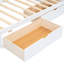 Lit de jour simple en blanc avec deux tiroirs de rangement et ports - Construction supplémentaire pour une chambre soignée-514473289