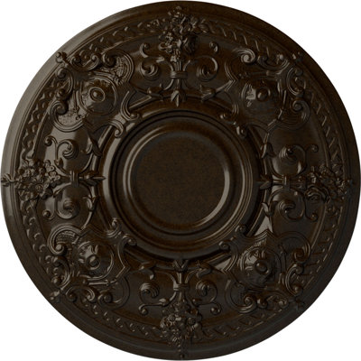 Endurathane Oslo Ceiling Medallion, 28 1/8"OD x 1 3/4"P (Fits Canopies up to 10 1/2"), Hand-Painted Bronze Finish