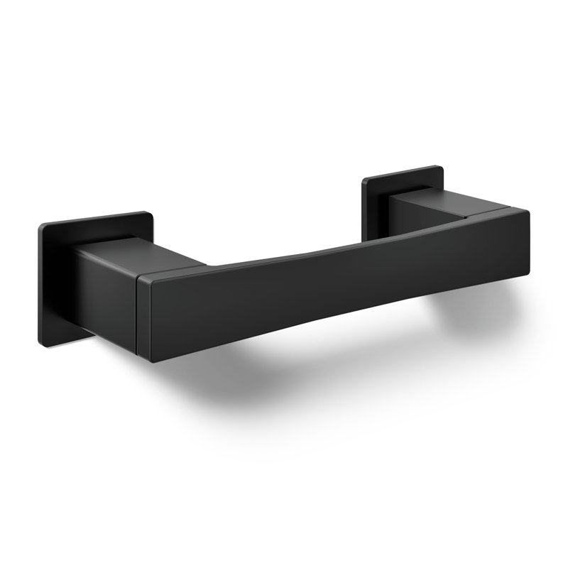 Honesty Pivoting Toilet Paper Holder, Wall-Mount Bathroom Toilet Paper Holder, Matte Black