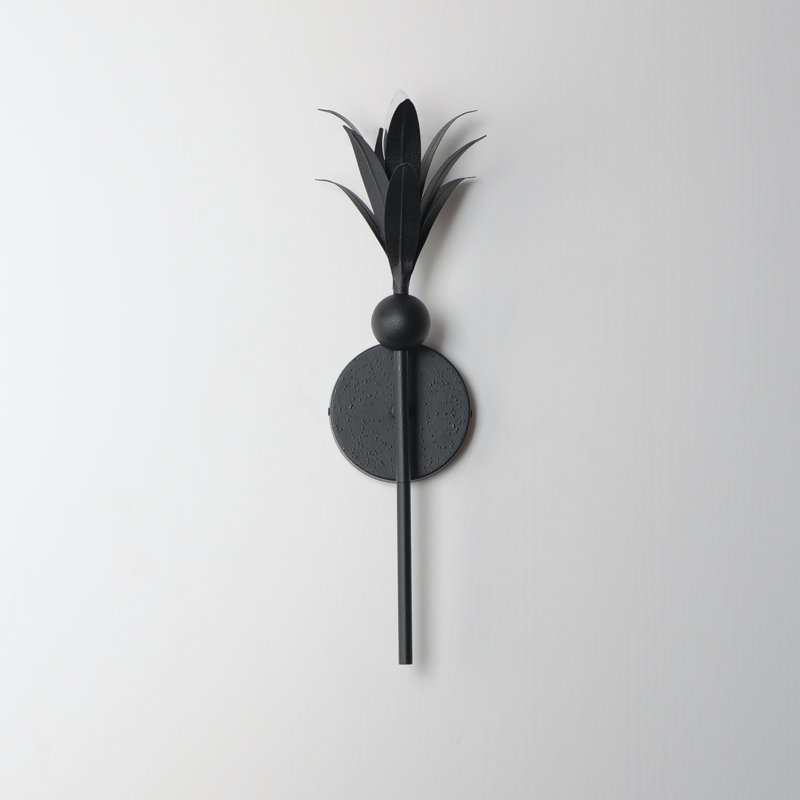 Applique murale en acier Paloma, Gris anthracite