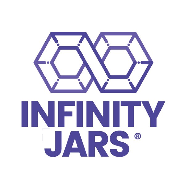 Infinity Jars 1 Liter (34 fl oz) Round Ultraviolet Large Glass Water Bottle 3-Pack