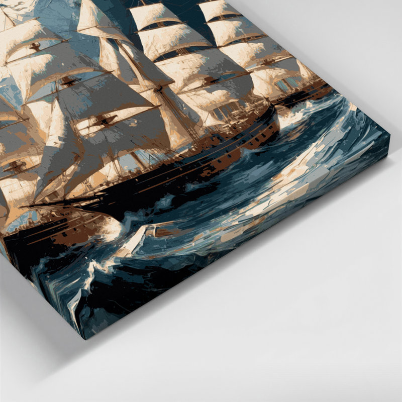 Art mural sur toile, "Nautical Modern Vessels", H 12 po x l 12 po
