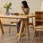 Burlywood Rectangular Solid Wood Dining Table-1725698743