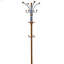 Portemanteau 73 po en chrome et bois, finition chêne-728924342