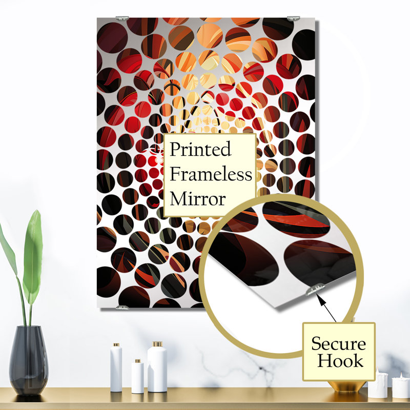 Sias - Miroir mural cerise MIR132508, 32 po x 24 po