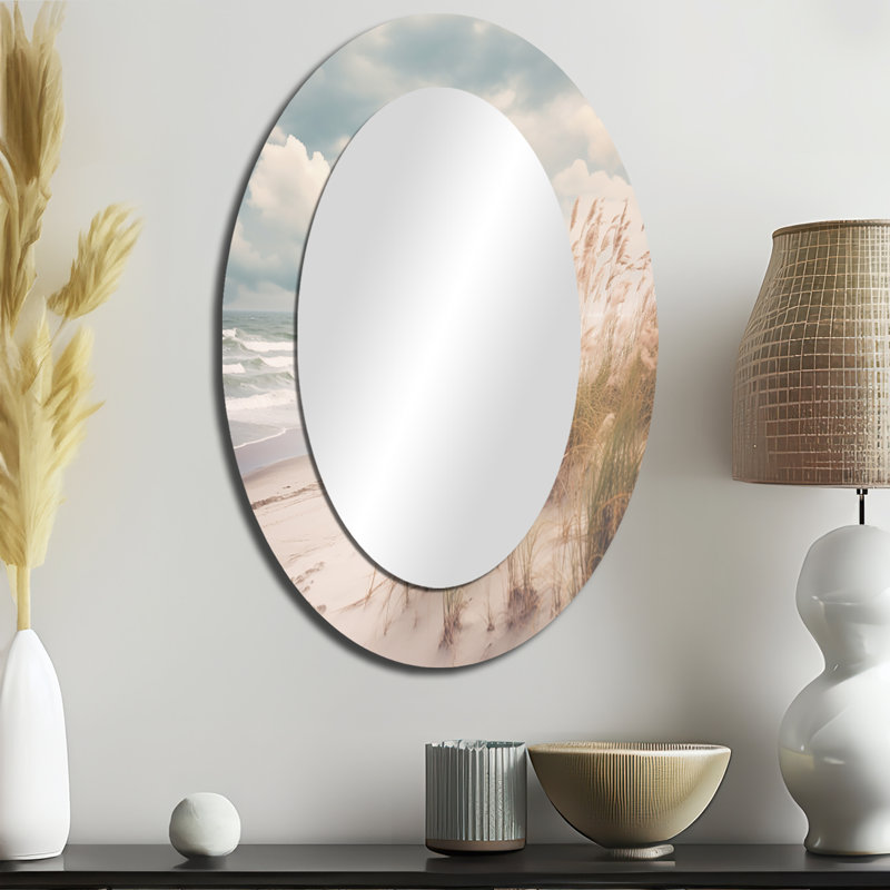 Miroir mural ovale blanc, 36 po x 24 po
