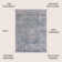 Shaii Global Medallion Low-Pile Machine-Washable Blue/Light Gray Rug