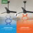 44" Cassius 3 - Blade Outdoor Standard Ceiling Fan with Pull Chain-49934481