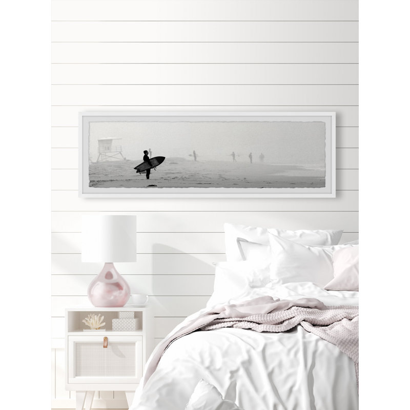 Foggy Surfing by Marmont Hill - Single Picture Frame Print, 38cm H x 114cm W