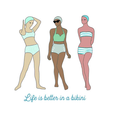 " Retro Bikini Girls 2 "