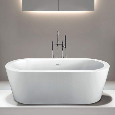 66'' x 31'' Freestanding Soaking Acrylic Bathtub