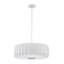Luminaire suspendu tambour en soie blanche 1 lumière