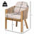 Keeton 7-Piece Modern Coastal Outdoor Dining Set With Acacia Wood Table And Rope-Wrapped Chairs With Cushions