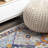 Kirman Bohemian Medallion Light Gray/Blue/Orange Rug-28654993
