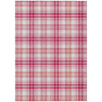 Aurora Pink Washable Indoor-Outdoor Rug - 
