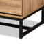 Commode 4 tiroirs Abena avec base en métal au fini noir, H 38,62 po x l 38,41 po x P 15,5 po
