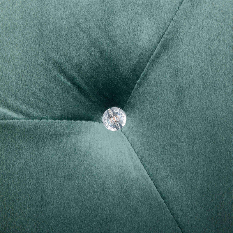 Repose-pieds en velours de rangement élégant, Vert