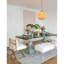 Lustre rond tissé en bambou D22x14 "