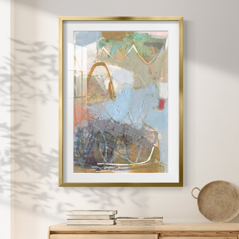Minim I -Framed Print, 25.5'' H x 17.5'' W, Gold