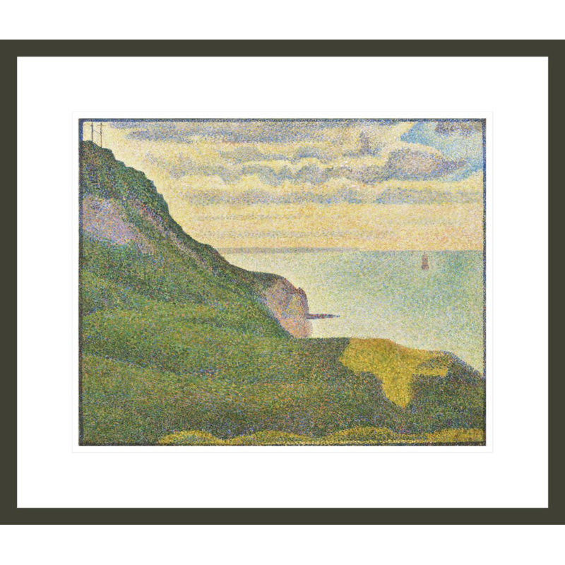 «Seascape at Port-en-Bessin Normandy» par Georges Seurat, impression giclée encadrée, H 17,75 po x l 20,67 po