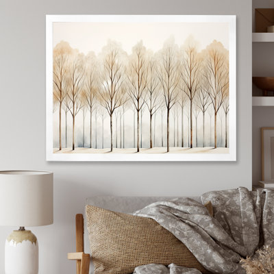 Forêt, arbres, minimalisme, art mural