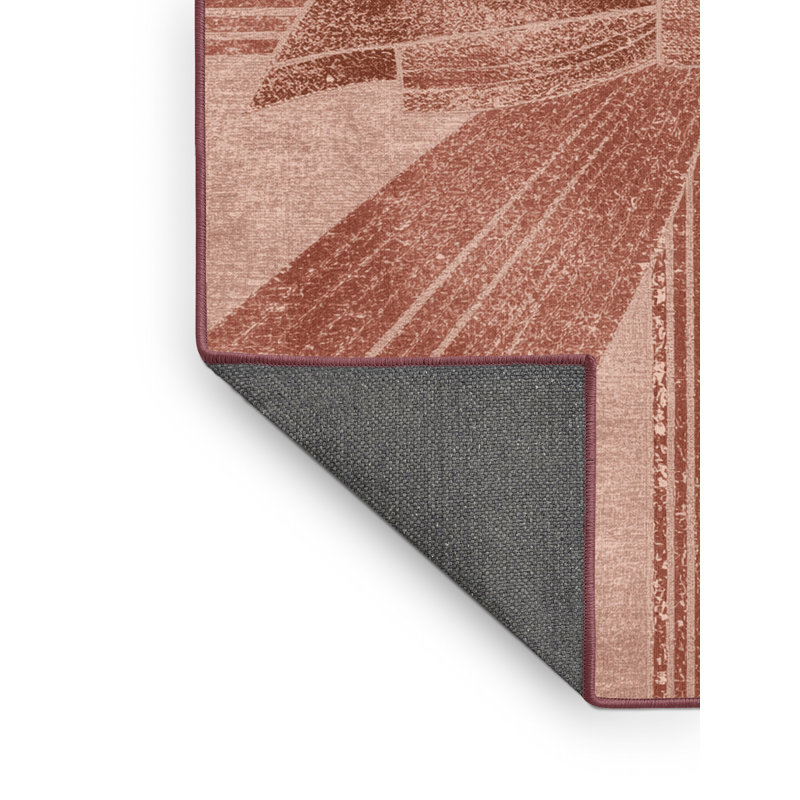 Soft Plush Eudy Christmas Modern & Contemporary Abstract Area Rug in Brown – Rose Binding, 6x9