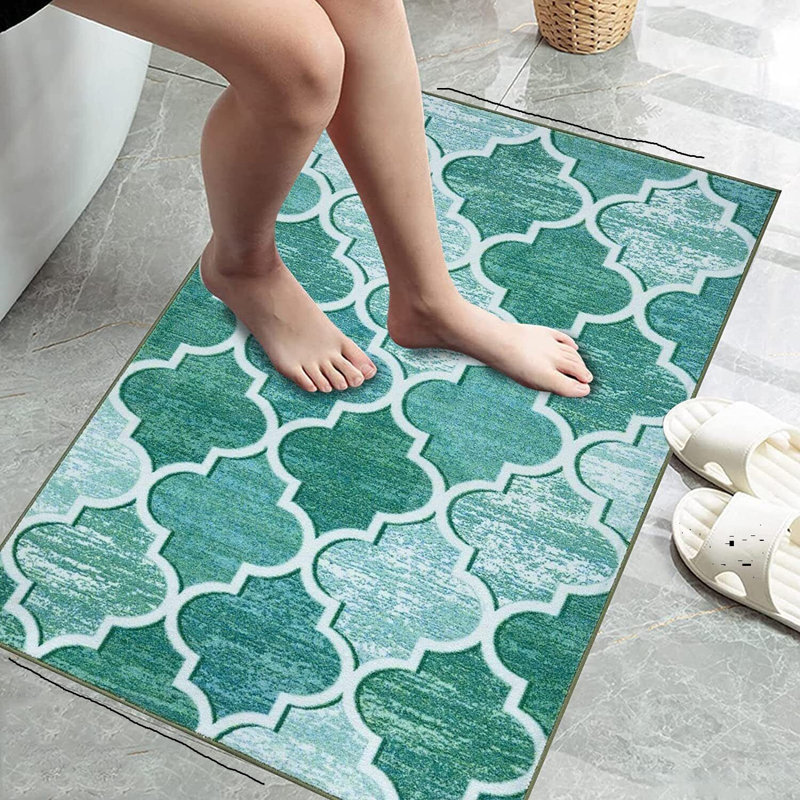 Adile Non-Slip Geometric Indoor Doormat, Rectangle 50 x 80cm