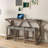 Bar Table Set With Power Outlet, Bar Table And Chairs Set, 4 Piece Dining Table Set, Industrial Breakfast Table Set, For Living Room, Dining Room, Game Room