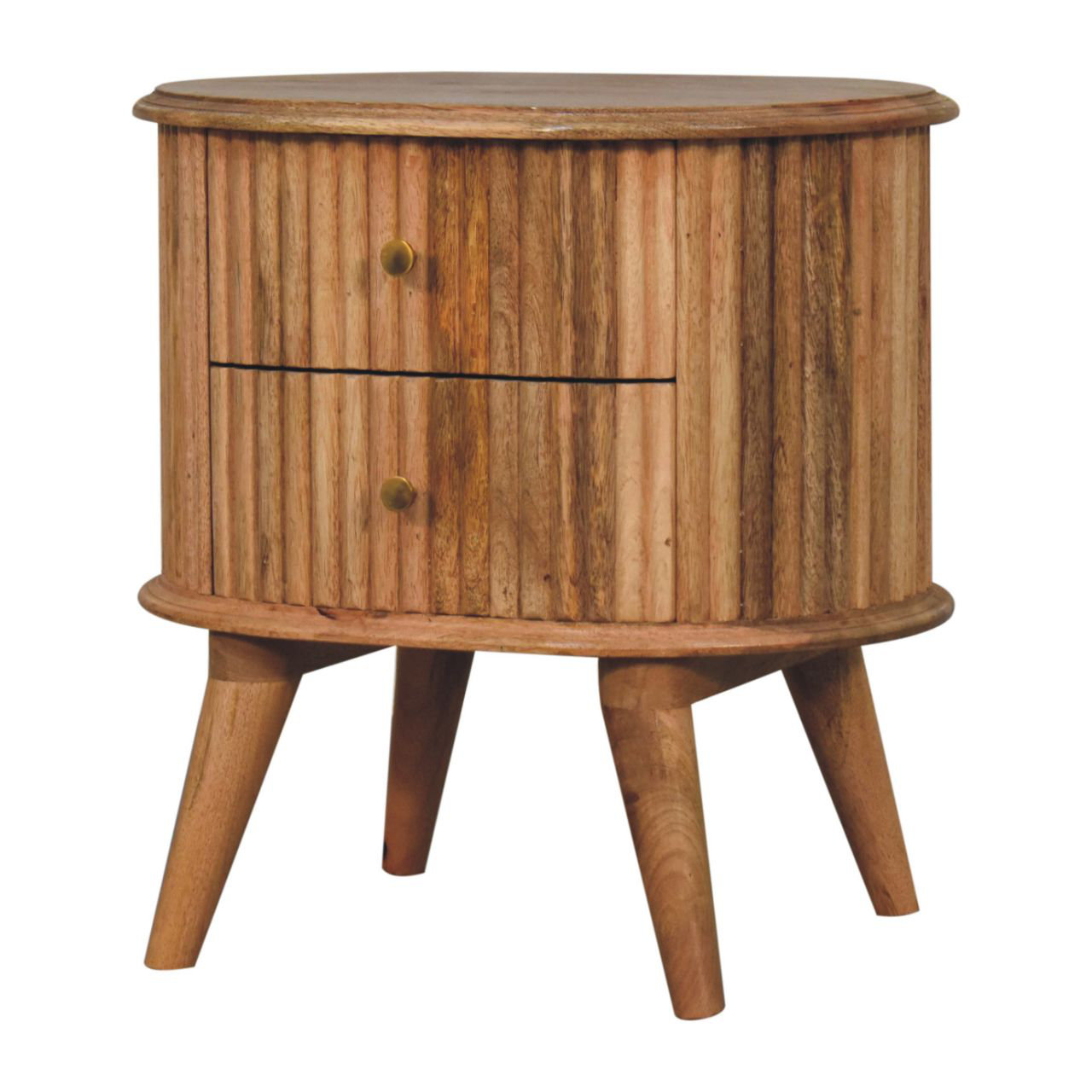 Artisan Furniture Solid Wood Soba Ball Open Slot Bedside