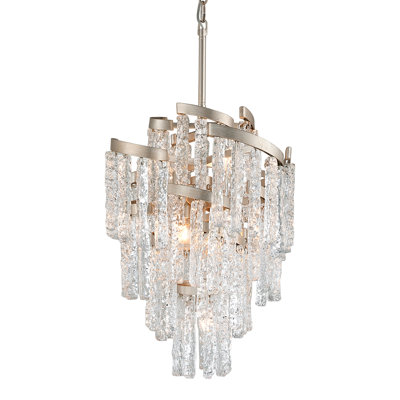 Lustre à niveaux unique et remarquable à 7 lumières Mont Blanc